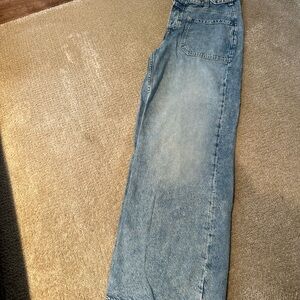 Free People Blue Wide Leg Pants